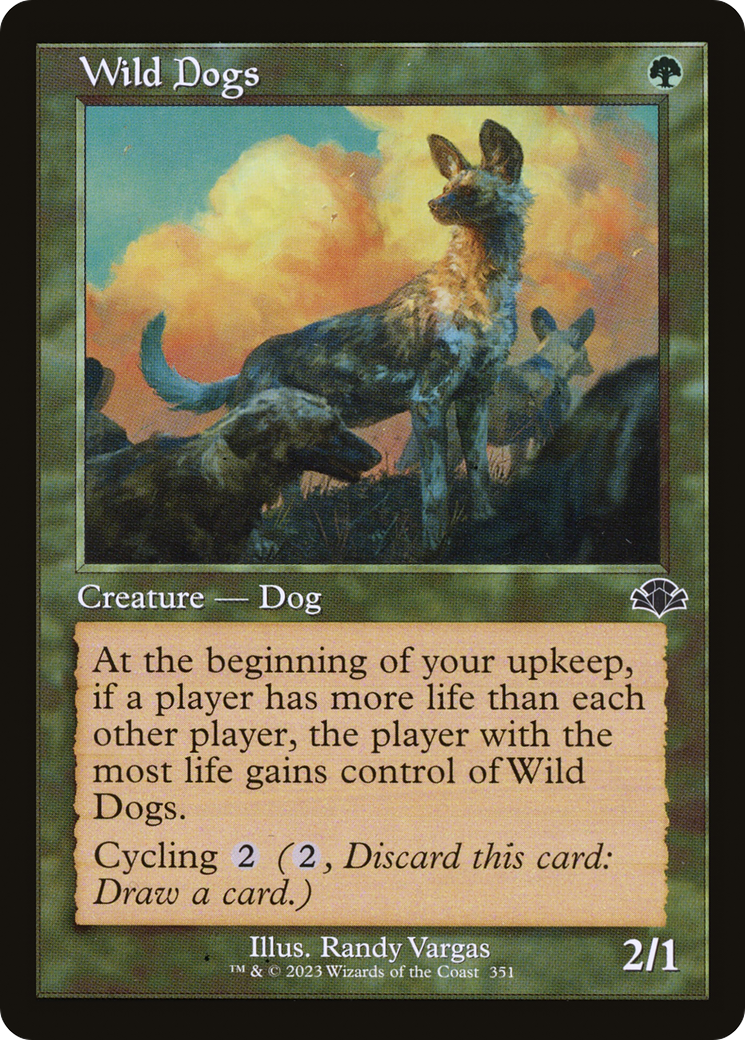 Wild Dogs (Retro Frame) (DMR-351) [Dominaria Remastered] Foil