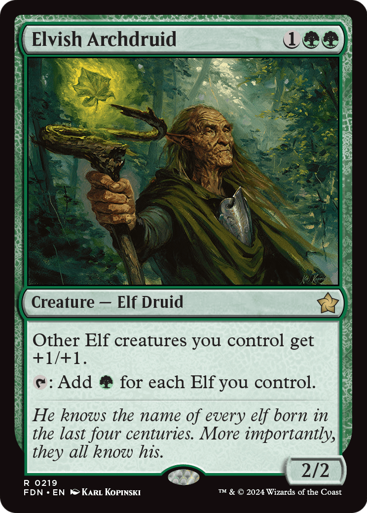 Elvish Archdruid (FDN-219) [Foundations] Foil