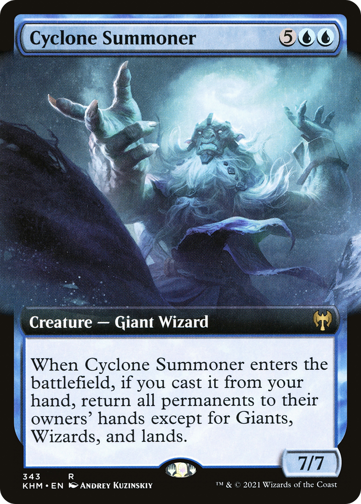Cyclone Summoner (Extended Art) (KHM-343) [Kaldheim] Foil