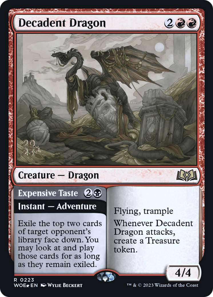 Decadent Dragon (PRE-223) [Wilds of Eldraine Promos] Foil