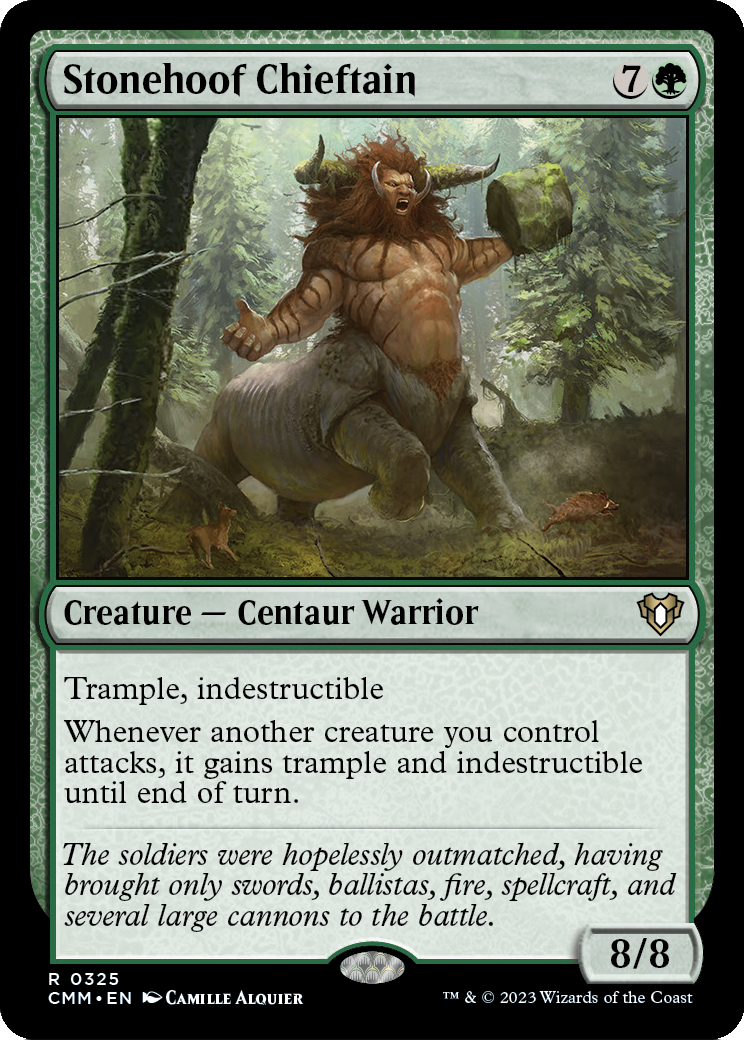 Stonehoof Chieftain (CMM-325) [Commander Masters] Foil