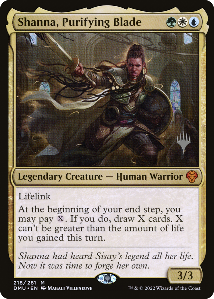 Shanna, Purifying Blade (PPDMU-218) [Promo Pack: Dominaria United Promos] Foil