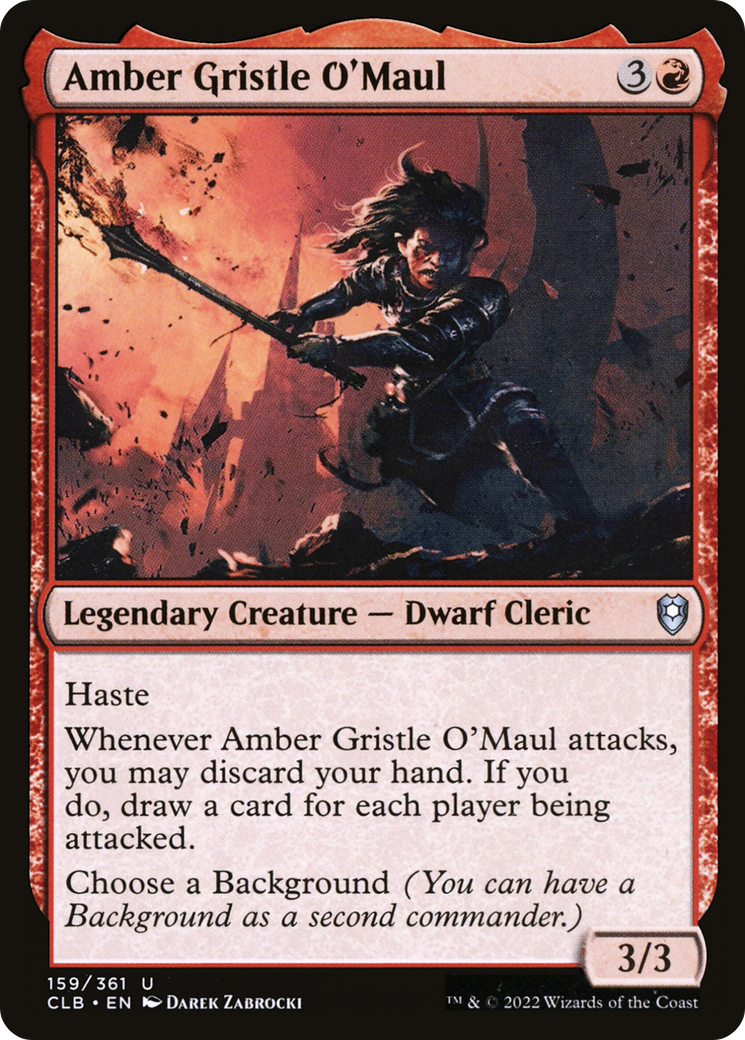 Amber Gristle O'Maul (CLB-159) [Commander Legends: Battle for Baldur's Gate]