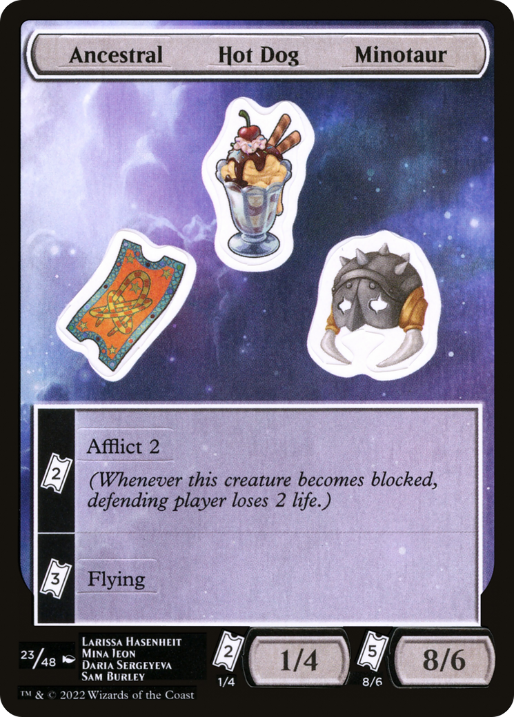 Ancestral Hot Dog Minotaur (UNF-023) [Unfinity Sticker Sheets]
