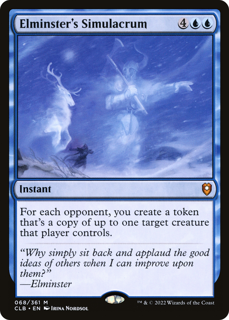 Elminster's Simulacrum (CLB-068) [Commander Legends: Battle for Baldur's Gate] Foil