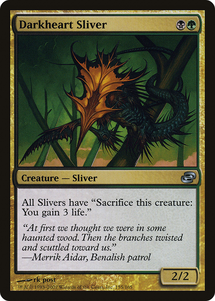 Darkheart Sliver (PLC-155) [Planar Chaos] Foil