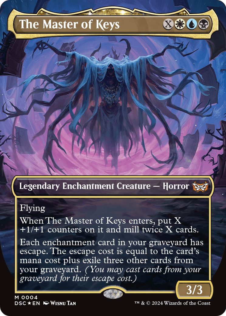 The Master of Keys (Borderless) (DSC-004) [Duskmourn: House of Horror Commander] Foil