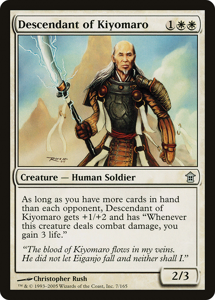 Descendant of Kiyomaro (SOK-007) [Saviors of Kamigawa]