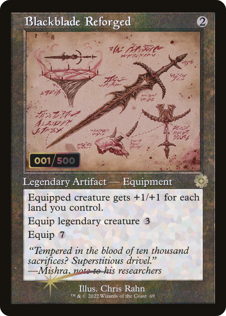 Blackblade Reforged (Schematic) (Serial Numbered) (BRR-069) [The Brothers' War Retro Artifacts] Foil