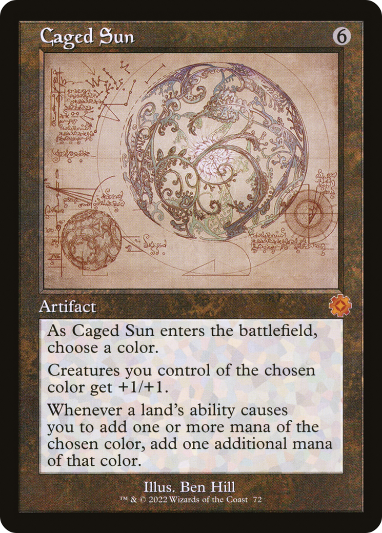 Caged Sun (Schematic) (BRR-072) [The Brothers' War Retro Artifacts] Foil