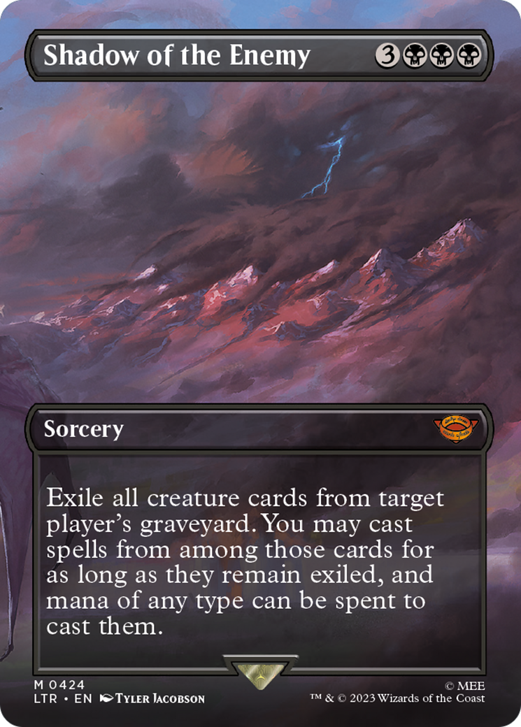 Shadow of the Enemy (Borderless) (LTR-424) [The Lord of the Rings: Tales of Middle-earth] Foil