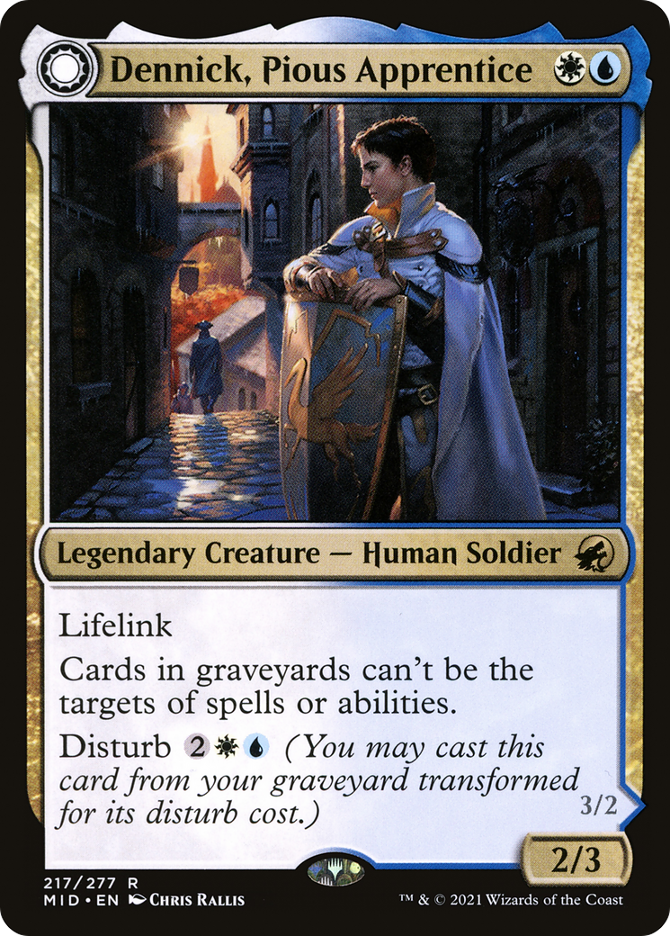 Dennick, Pious Apprentice (MID-217) [Innistrad: Midnight Hunt] Foil