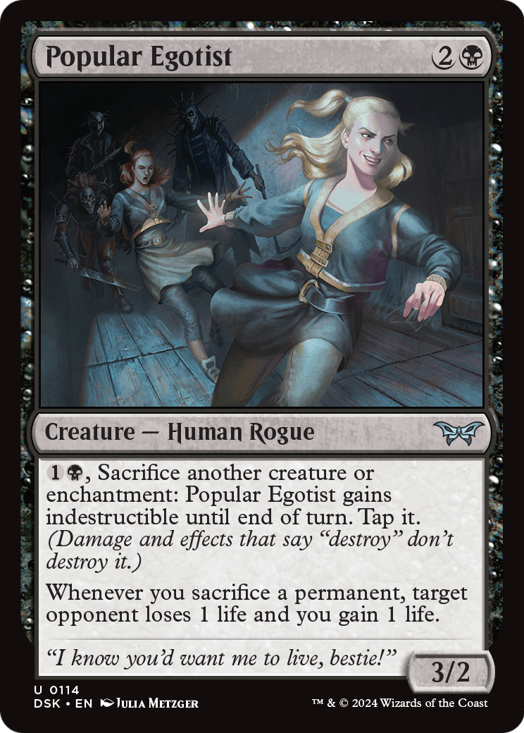 Popular Egotist (DSK-114) [Duskmourn: House of Horror] Foil