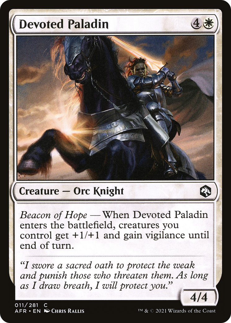 Devoted Paladin (AFR-011) [Adventures in the Forgotten Realms] Foil