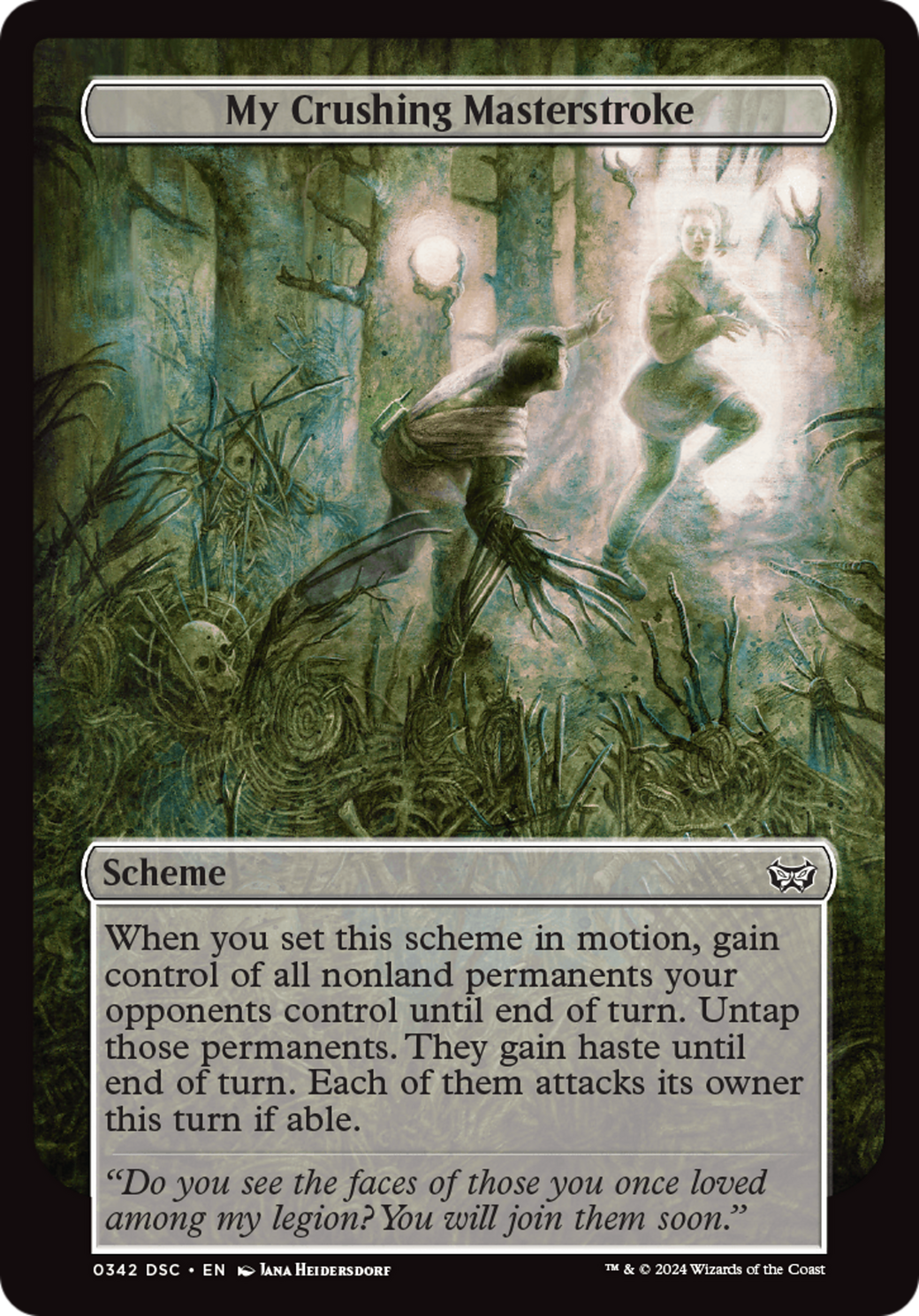 My Crushing Masterstroke (Full Art) (A:DSC-342) [Duskmourn: House of Horror Commander]