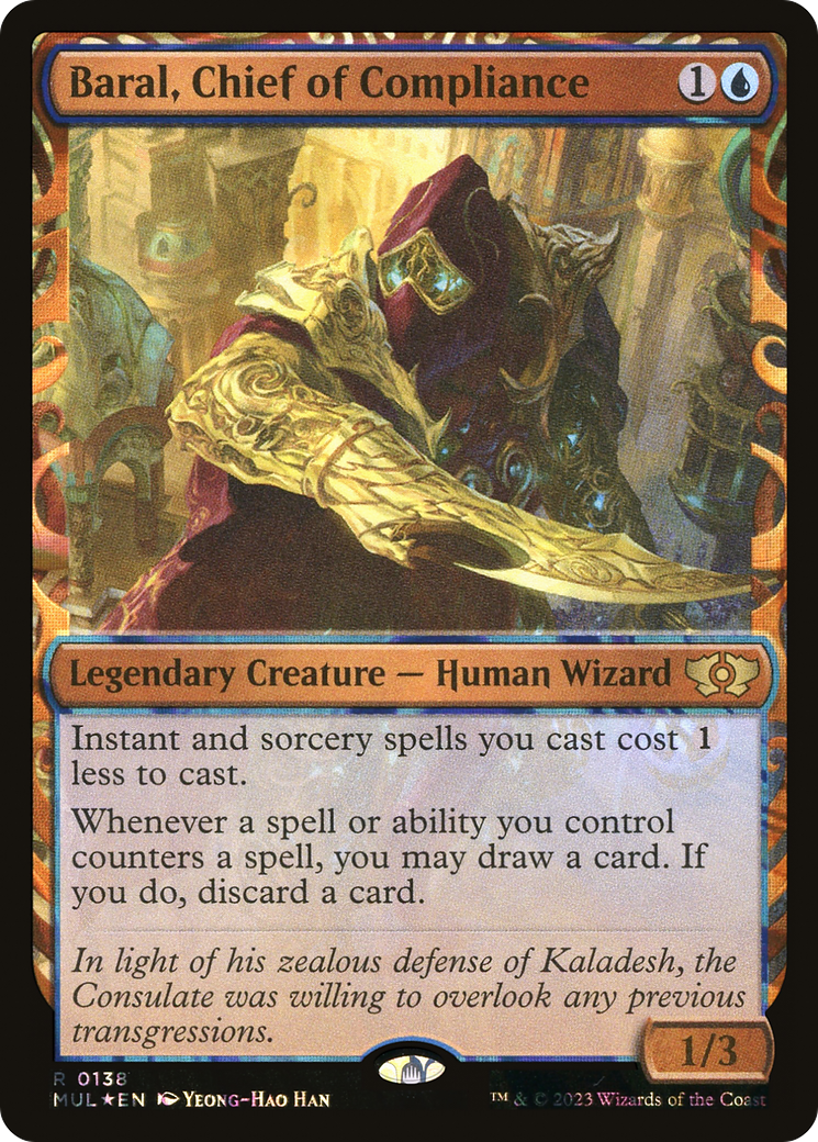 Baral, Chief of Compliance (Halo Foil) (MUL-138) (Showcase) [Multiverse Legends] Foil