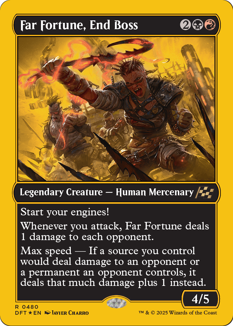 Far Fortune, End Boss (First-Place Foil) (DFT-480) [Aetherdrift] Foil
