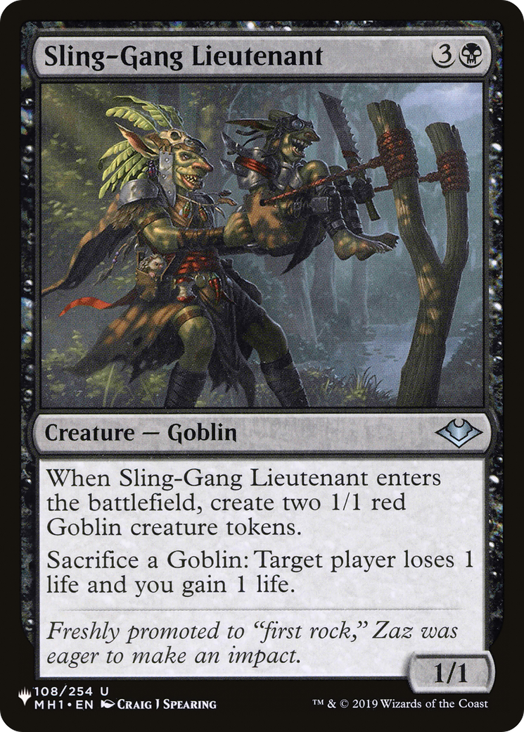 Sling-Gang Lieutenant (LIST-MH1-108) [The List]