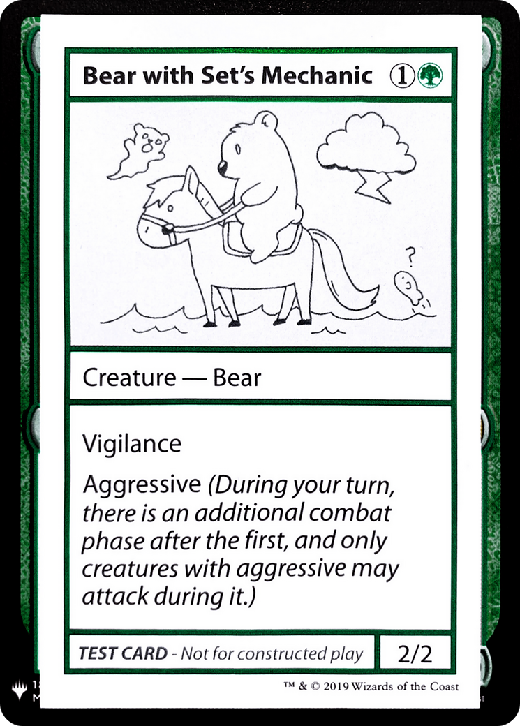 Bear with Set's Mechanic [Mystery Booster Playtest Cards 2019]