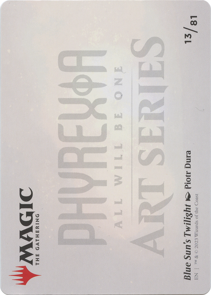 Blue Sun's Twilight // Blue Sun's Twilight (AONE-013) (Borderless) [Phyrexia: All Will Be One Art Series] Foil