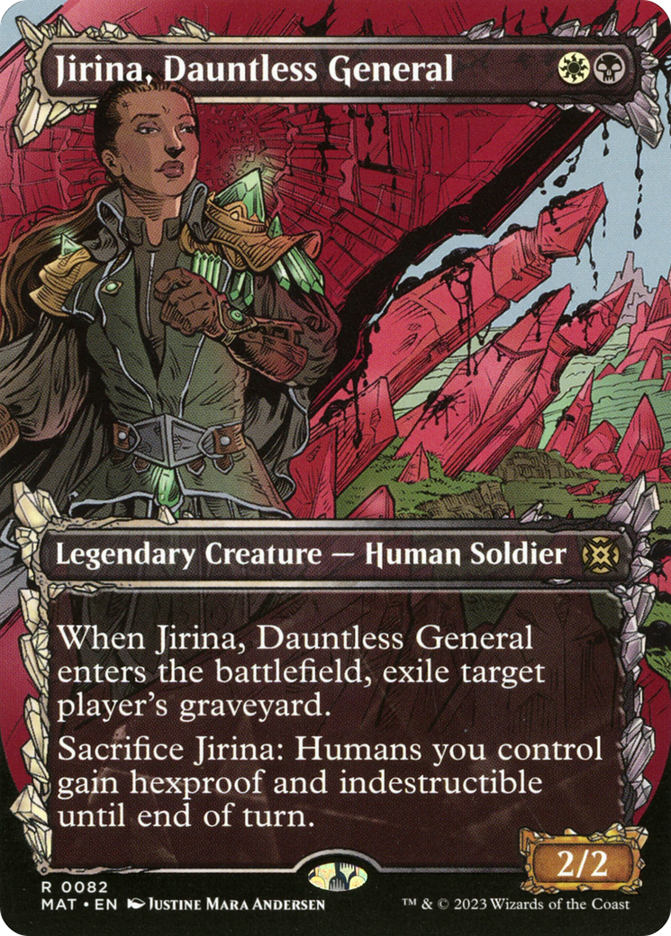 Jirina, Dauntless General (Showcase) (MAT-082) (Borderless) [March of the Machine: The Aftermath]