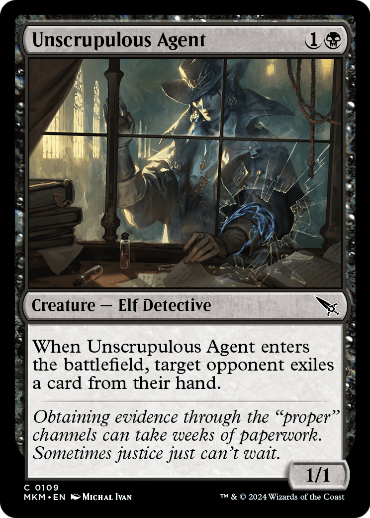 Unscrupulous Agent (MKM-109) [Murders at Karlov Manor] Foil