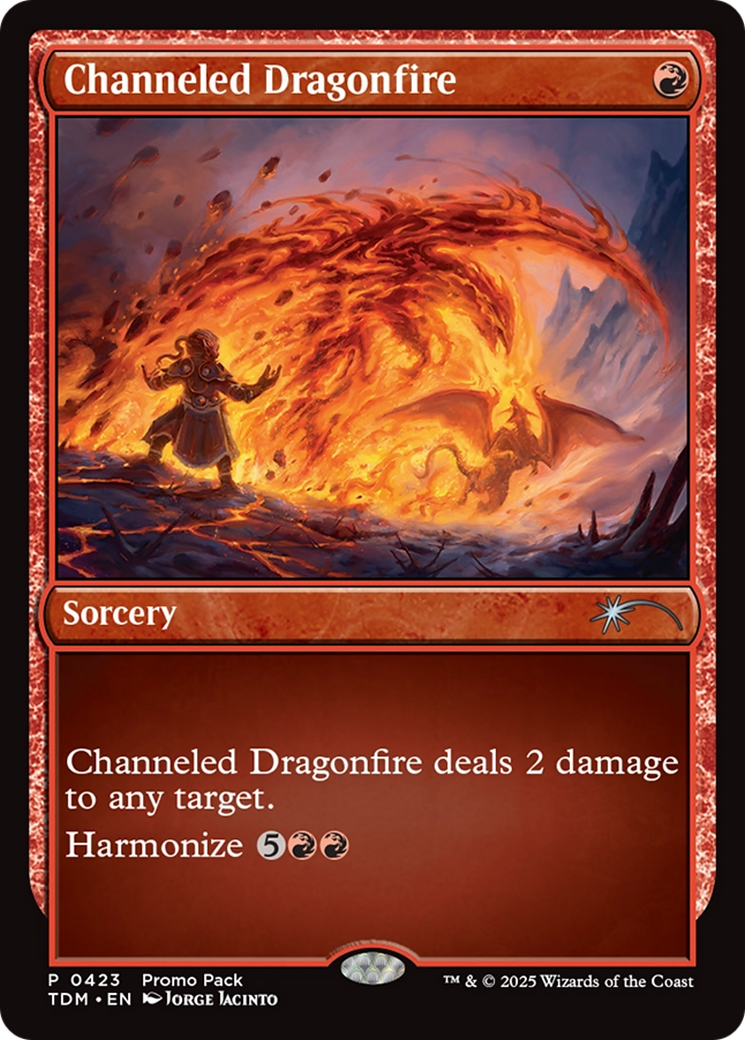 Channeled Dragonfire (PPTDM-423) [Promo Pack: Tarkir: Dragonstorm] Foil