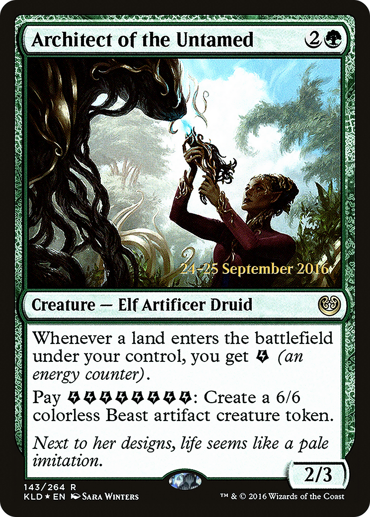Architect of the Untamed (PRE-143S) [Kaladesh Promos] Foil