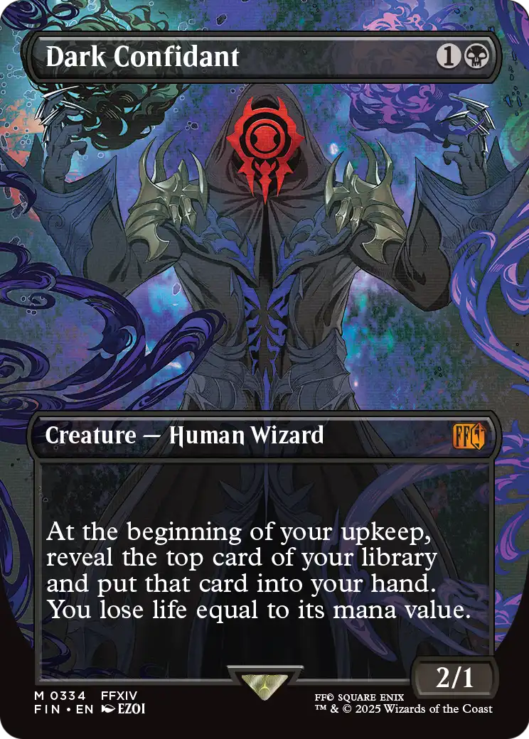 Dark Confidant (Borderless) (FIN-334) [FINAL FANTASY] Foil