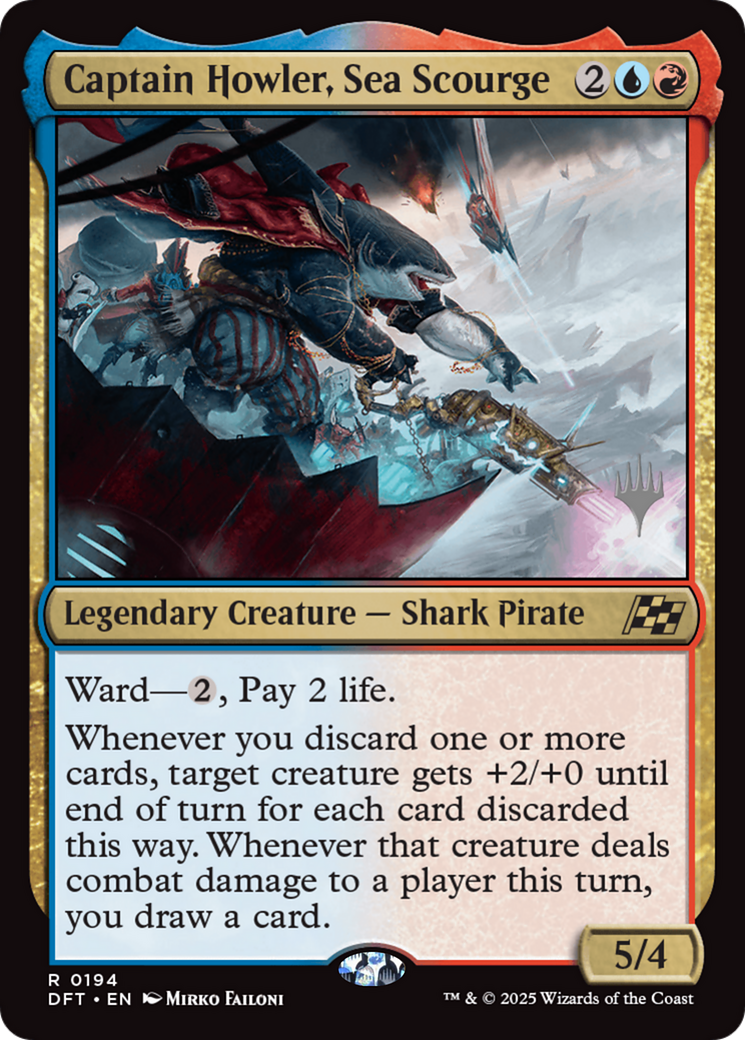 Captain Howler, Sea Scourge (PPDFT-194) [Promo Pack: Aetherdrift] Foil