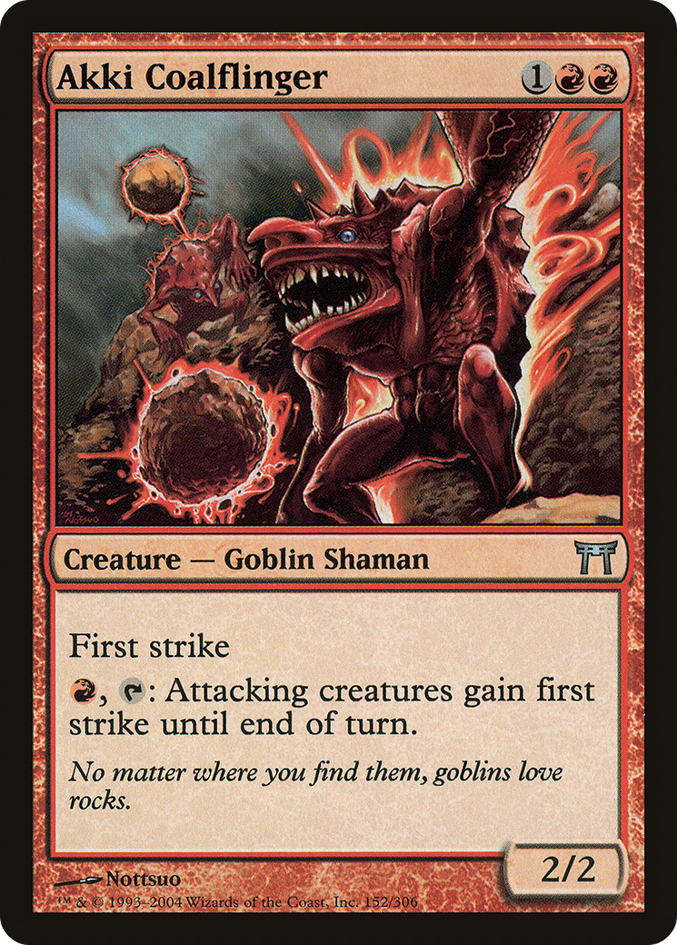 Akki Coalflinger (CHK-152) [Champions of Kamigawa] Foil