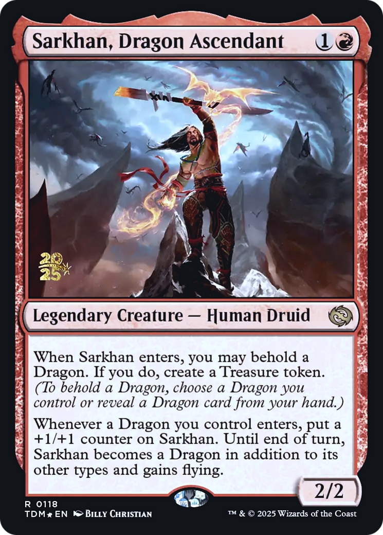 Sarkhan, Dragon Ascendant (PRE-118) [Prerelease Cards] Foil