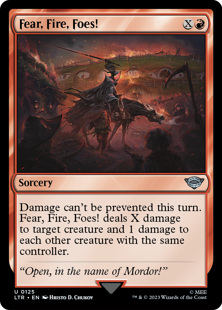 Fear, Fire, Foes! (LTR-125) [The Lord of the Rings: Tales of Middle-earth] Foil