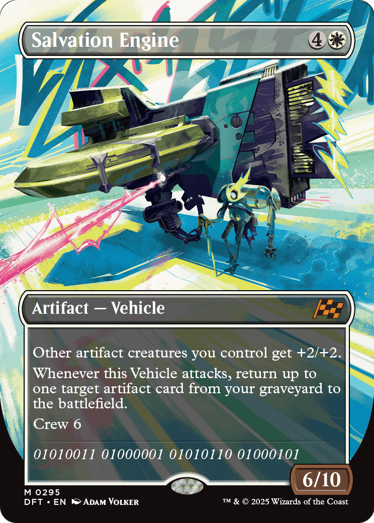 Salvation Engine (Borderless) (DFT-295) [Aetherdrift] Foil
