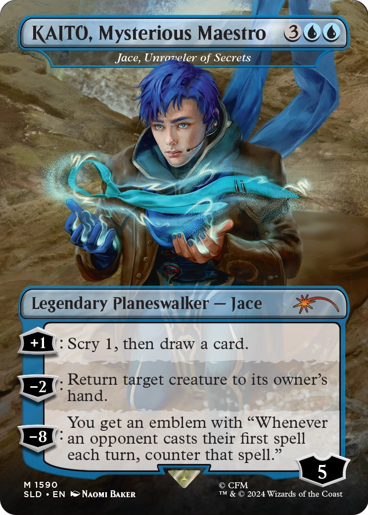 Jace, Unraveler of Secrets (SLD-1590) (Borderless) [Secret Lair Drop] Foil