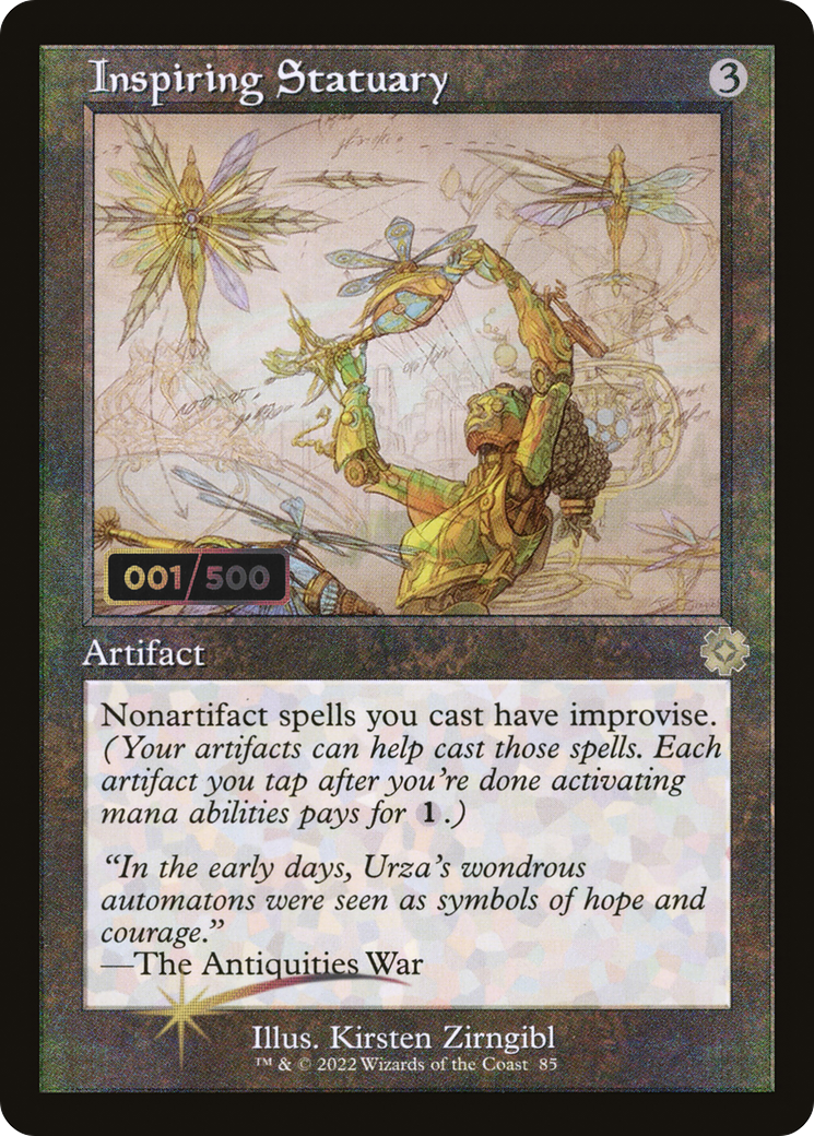 Inspiring Statuary (Schematic) (Serial Numbered) (BRR-085) [The Brothers' War Retro Artifacts] Foil