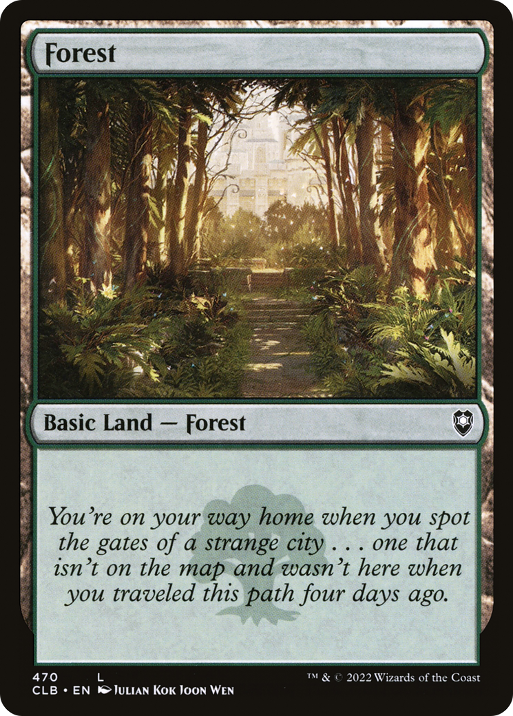 Forest (CLB-470) [Commander Legends: Battle for Baldur's Gate] Foil