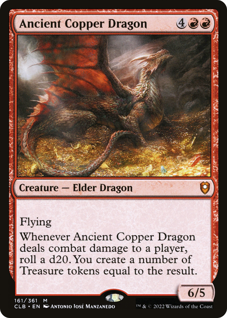 Ancient Copper Dragon (CLB-161) [Commander Legends: Battle for Baldur's Gate] Foil