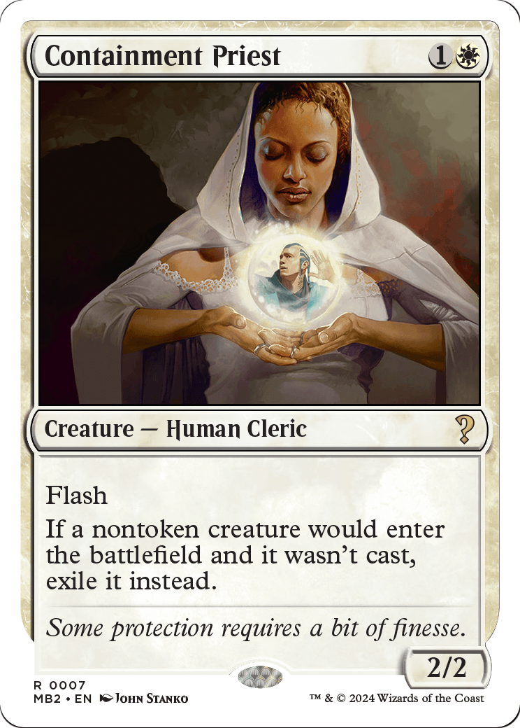 Containment Priest (White Border) (MB2-007) [Mystery Booster 2]