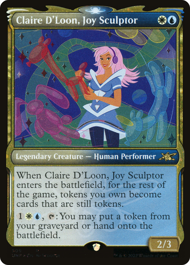 Claire D'Loon, Joy Sculptor (Showcase) (Galaxy Foil) (UNF-509) [Unfinity] Foil