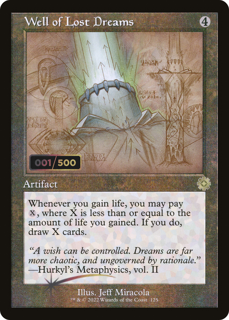 Well of Lost Dreams (Schematic) (Serial Numbered) (BRR-125) [The Brothers' War Retro Artifacts] Foil