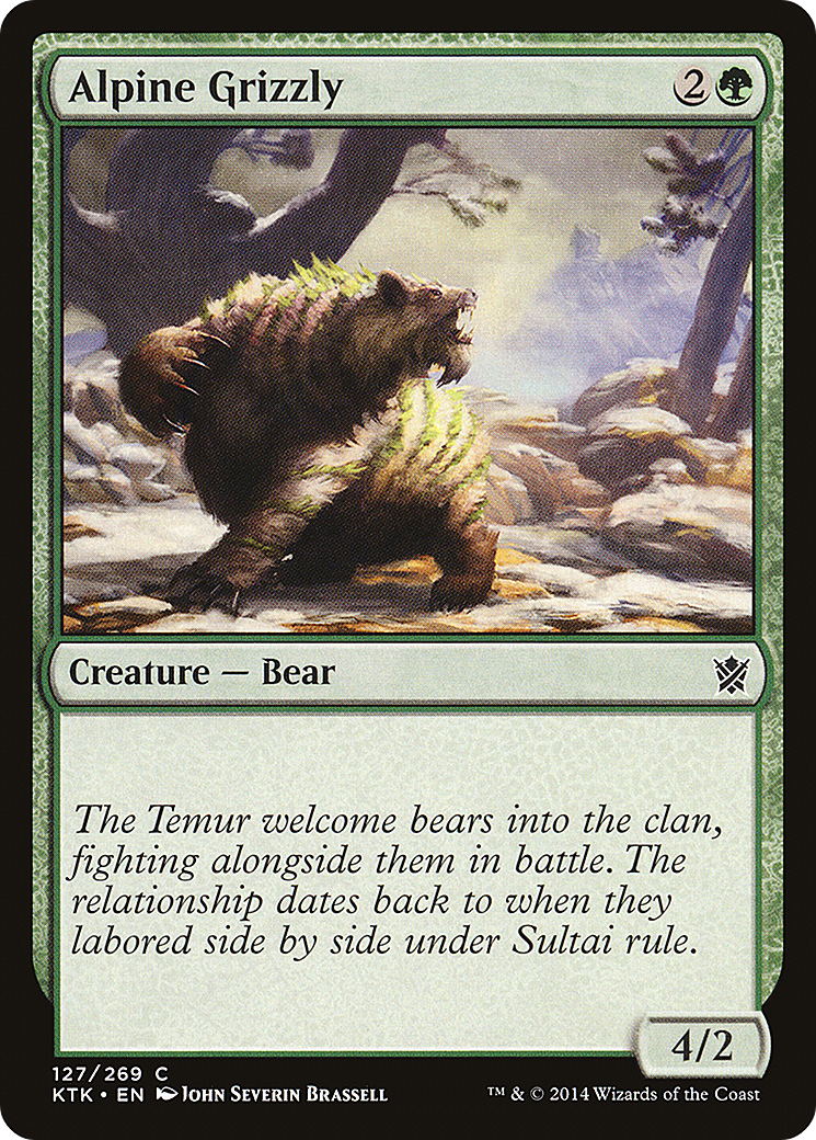 Alpine Grizzly (KTK-127) [Khans of Tarkir] Foil