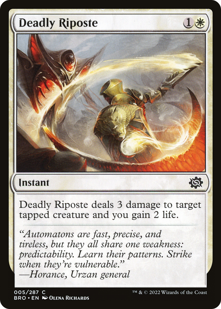 Deadly Riposte (BRO-005) [The Brothers' War] Foil