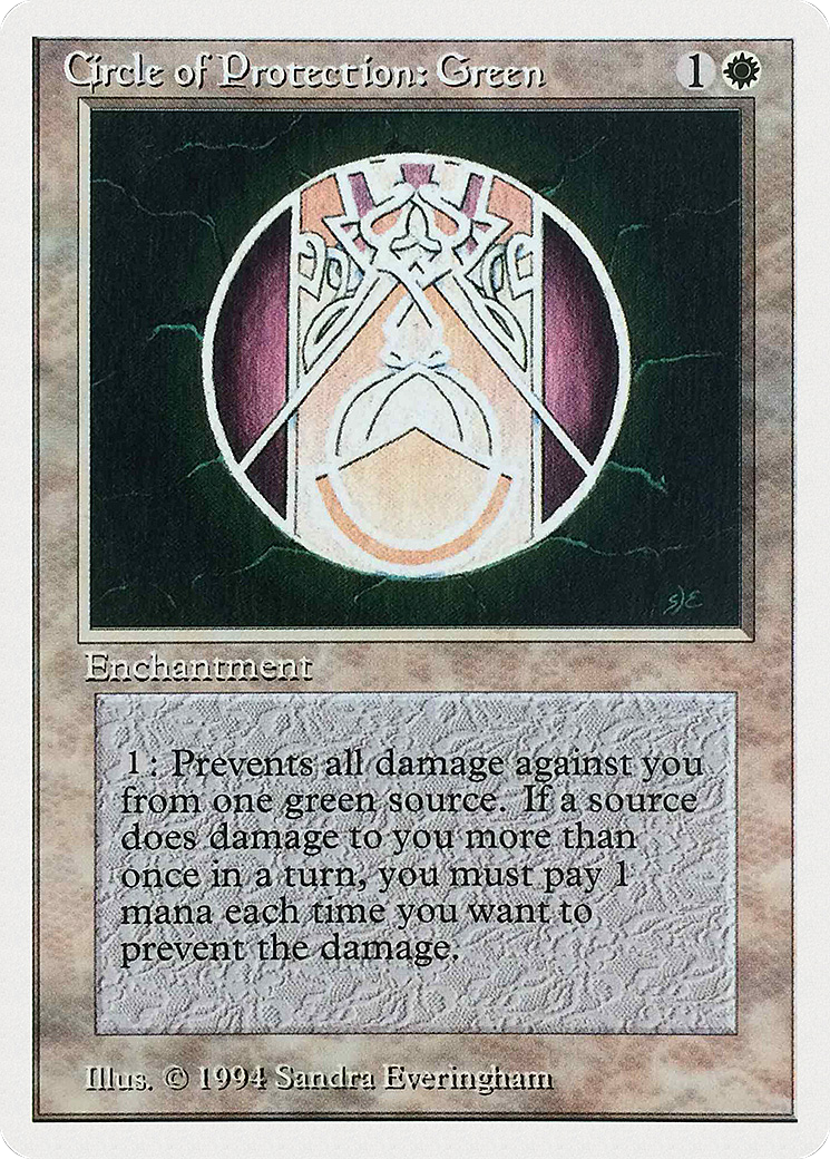 Circle of Protection: Green (SUM-011) [Summer Magic / Edgar]