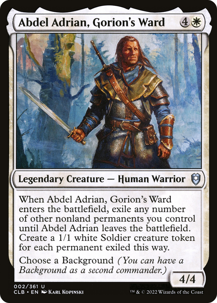 Abdel Adrian, Gorion's Ward (CLB-002) [Commander Legends: Battle for Baldur's Gate] Foil