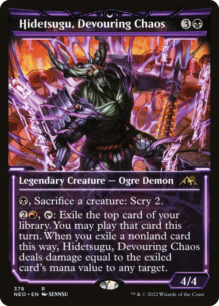 Hidetsugu, Devouring Chaos (Showcase) (NEO-378) [Kamigawa: Neon Dynasty]