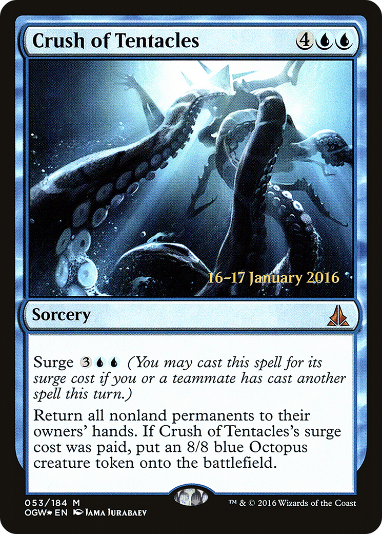 Crush of Tentacles (PRE-53S) [Oath of the Gatewatch Promos] Foil