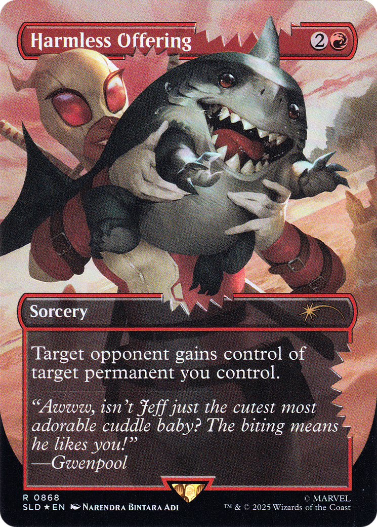 Harmless Offering (Rainbow Foil) (SLD-868) (Borderless) [Secret Lair Drop] Foil