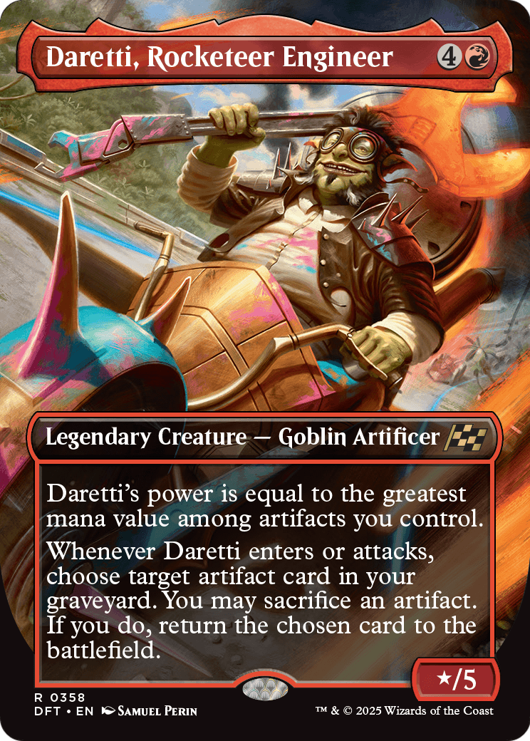 Daretti, Rocketeer Engineer (Borderless) (DFT-358) [Aetherdrift] Foil