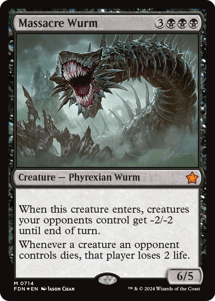 Massacre Wurm (FDN-714) [Foundations] Foil
